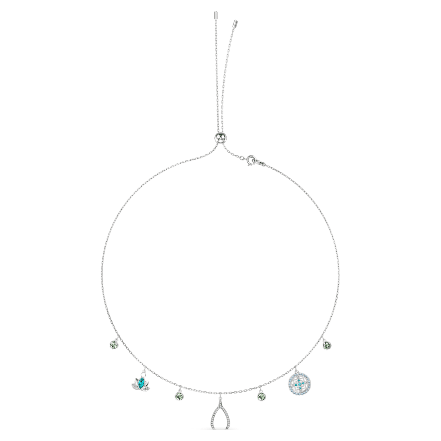 Swarovski Symbolic Charm Necklace, Light multi-colored, Rhodium plated