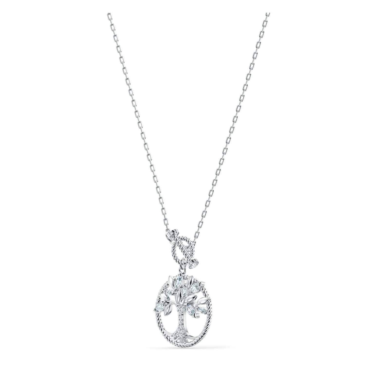 Swarovski Symbolic Tree of Life Necklace, White, Rhodium plated