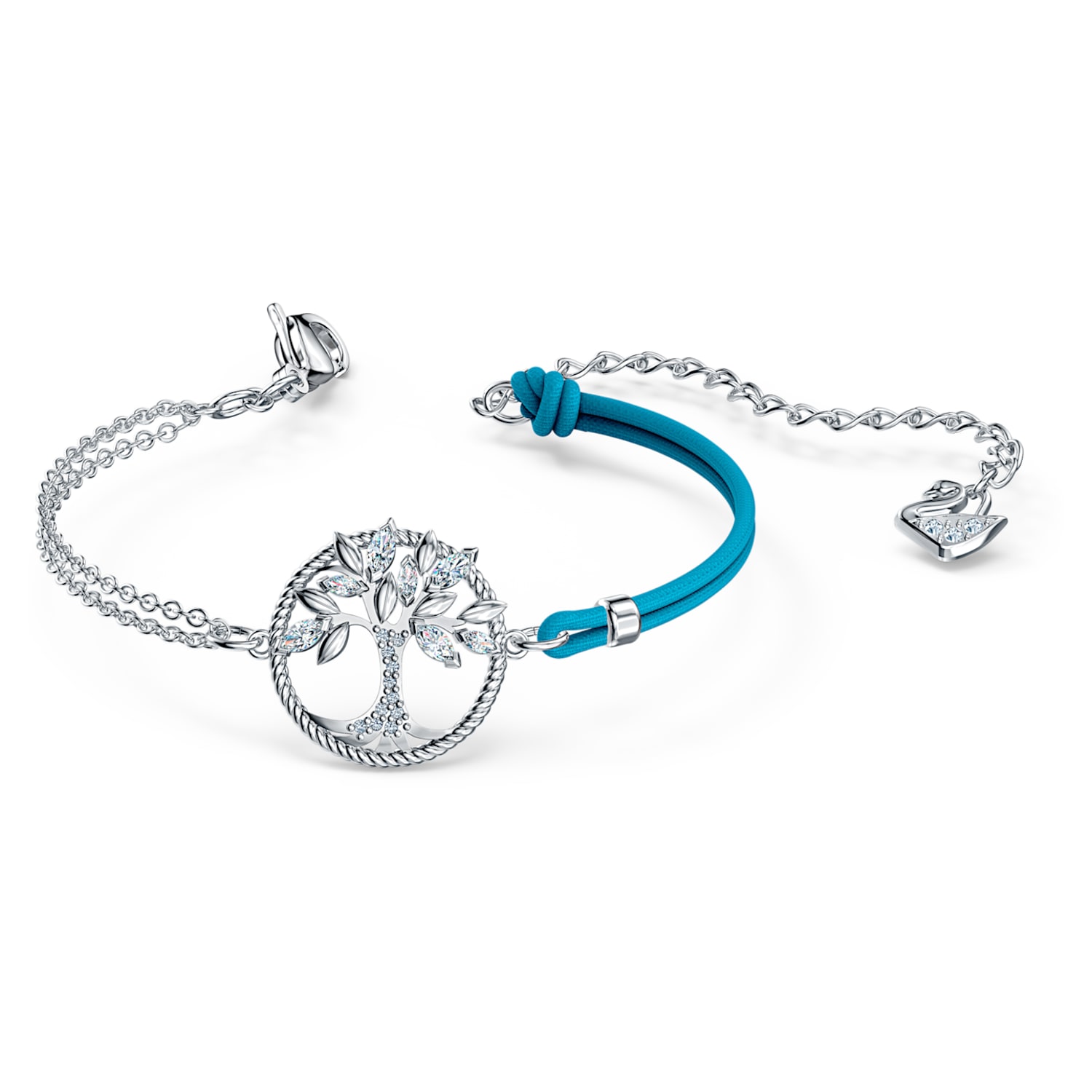 Bracelet Swarovski Symbolic Tree of Life, bleu, métal rhodié