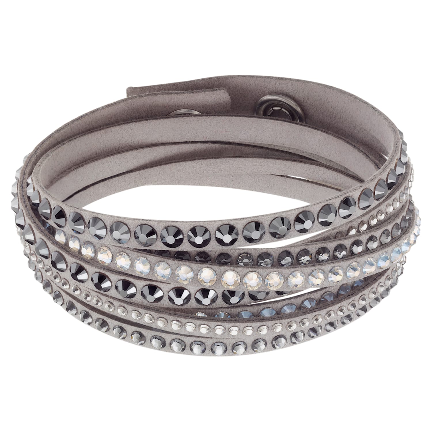 Swarovski Slake Pulse Wrap Bracelet Crystal Rock Gray Rhinestone | World of  Watches