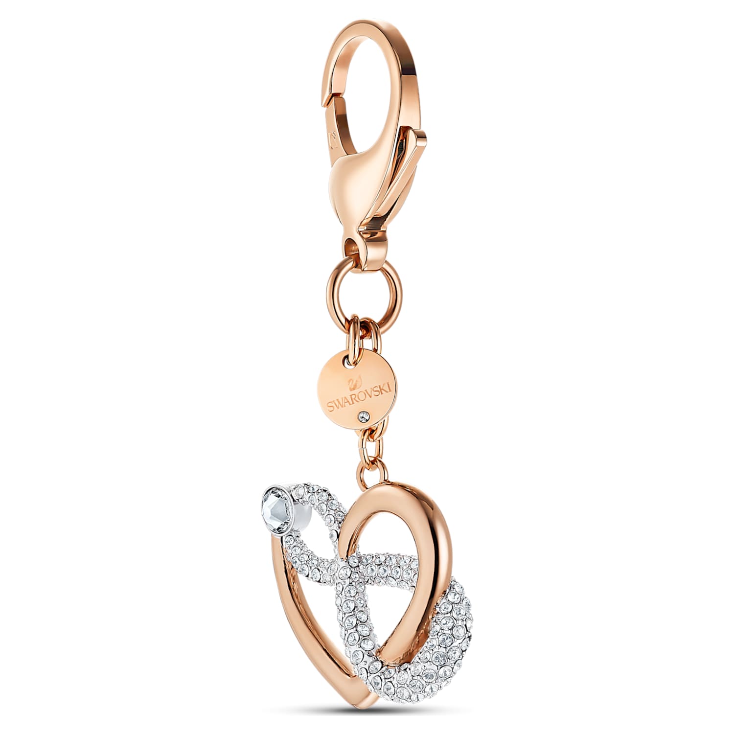 rose gold bag charm