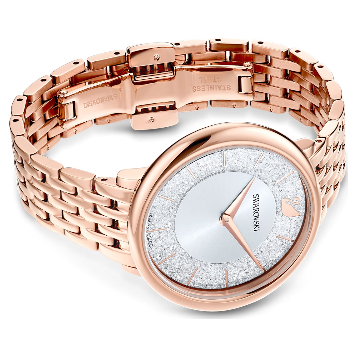 Orologio Crystalline Chic, Bracciale di metallo, Tono oro rosa, Finitura in  tono oro rosa