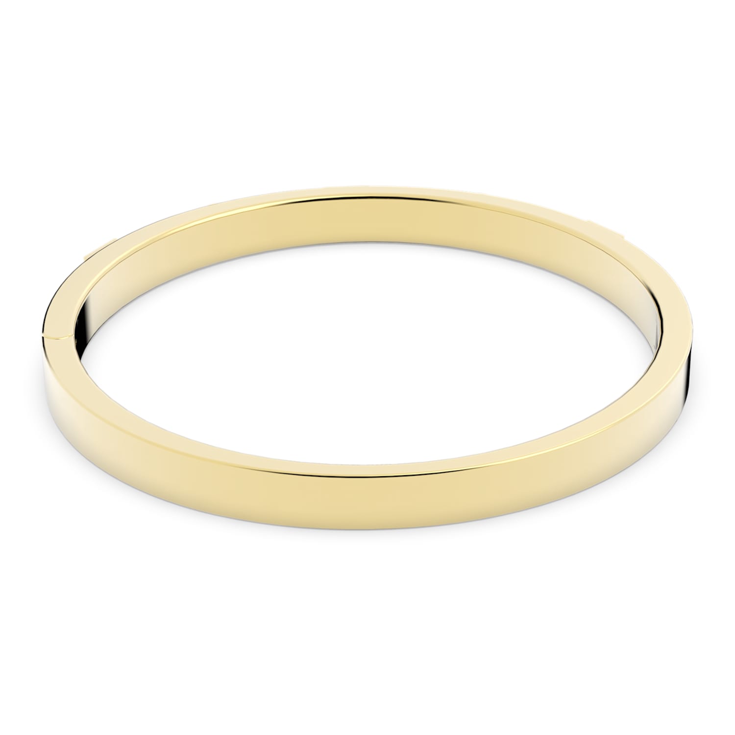 Thrilling bangle, Mixed cuts, Pavé, White, Gold-tone plated 