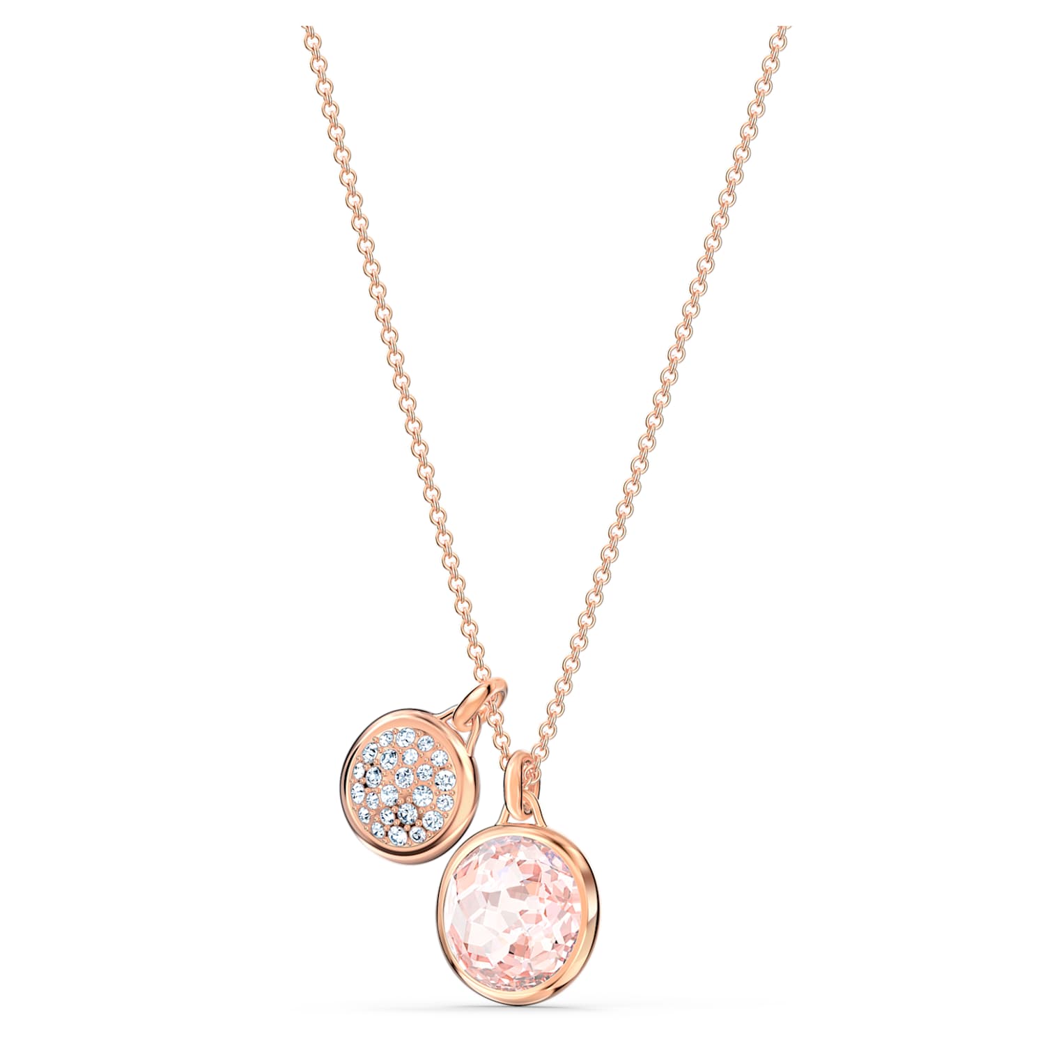 Tahlia pendant, Round, Pink, Rose gold 