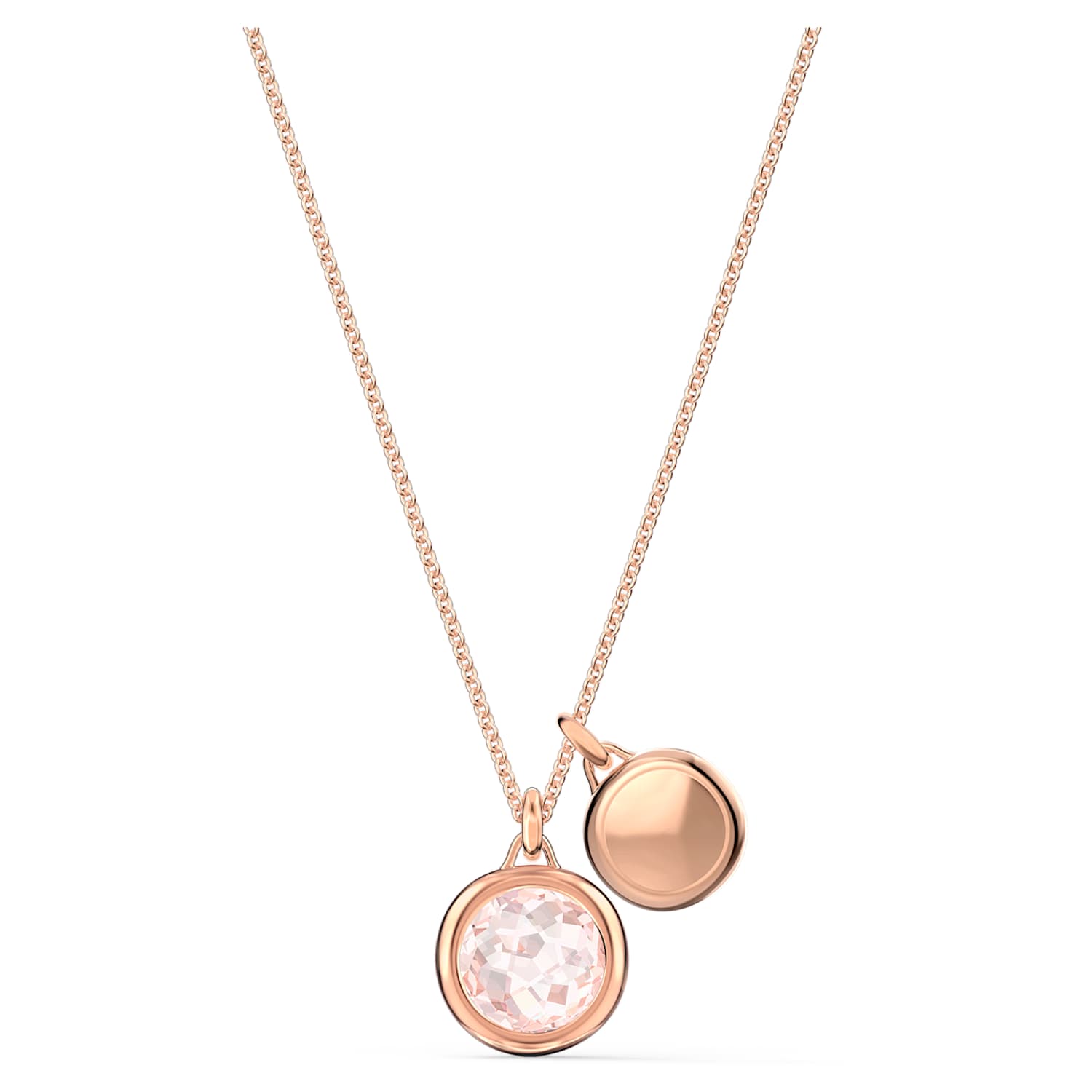 Tahlia pendant, Round, Pink, Rose gold 