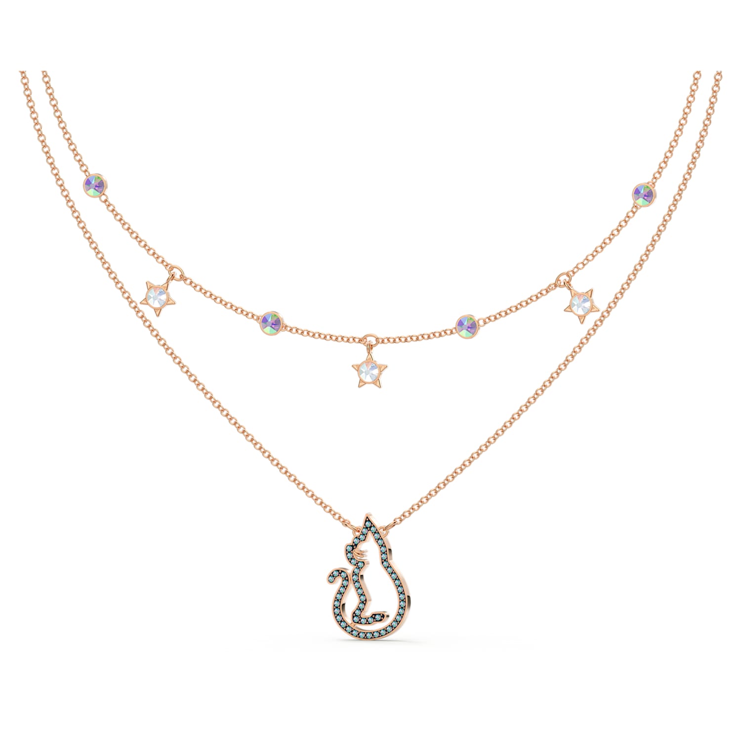 Cattitude layered necklace, Cat and 