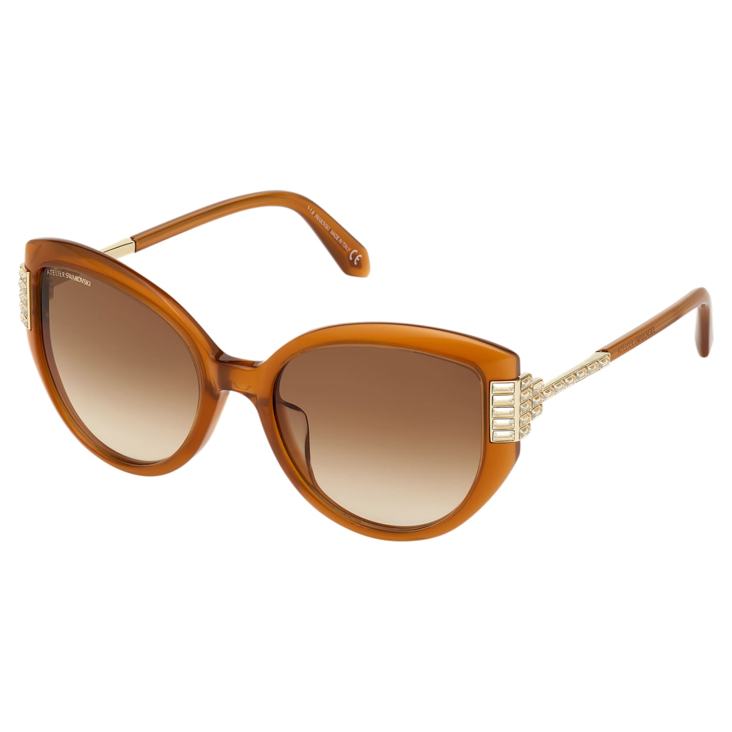 Occhiali da sole Fluid Cat Eye, SK0272-P, Marroni | Swarovski