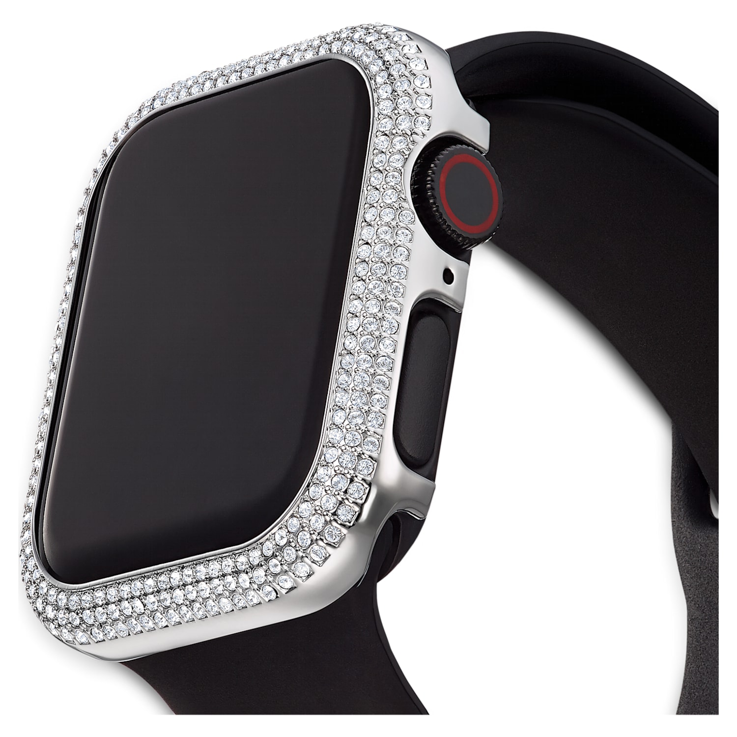 Sparkling case compatible with Apple Watch®, 40 mm, Silver-tone