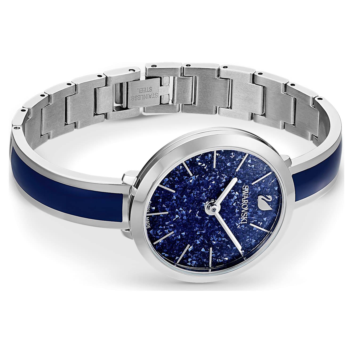 Orologio Crystalline Delight, Bracciale di metallo, Blu, Acciaio  inossidabile | Swarovski