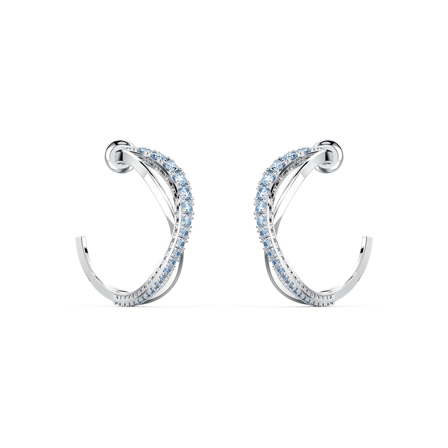 Swarovski blue hoop earrings top
