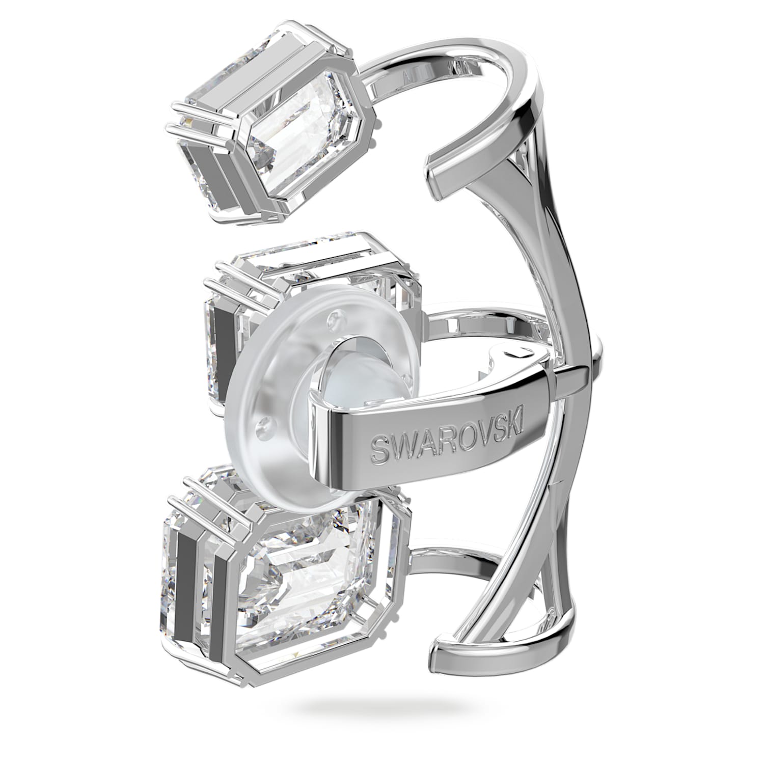 Millenia イヤーカフ, シングル, グラデュエーテッドクリスタル, ホワイト, ロジウム・プレーティング Swarovski