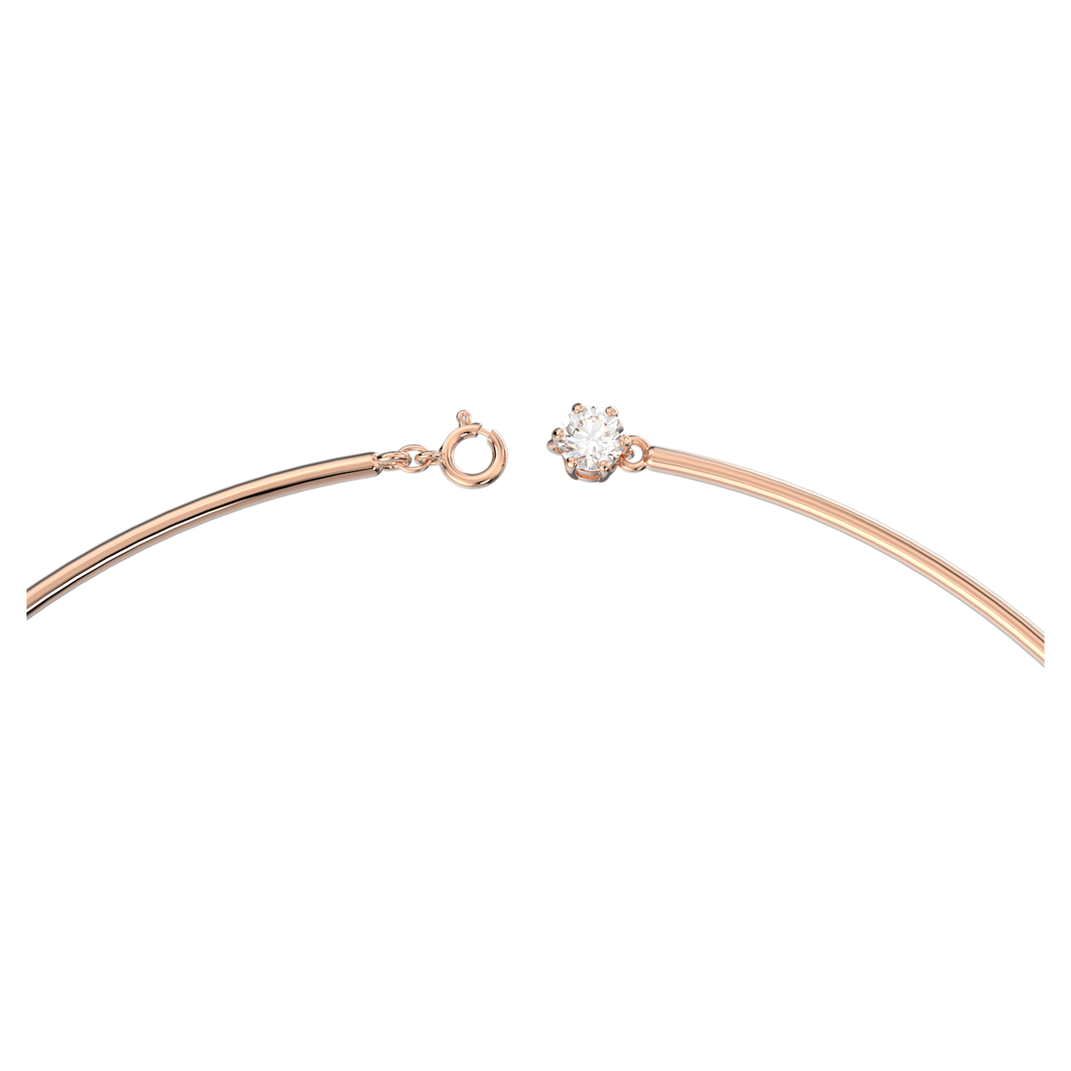 Constella necklace, Round cut, White, Rose gold-tone plated 