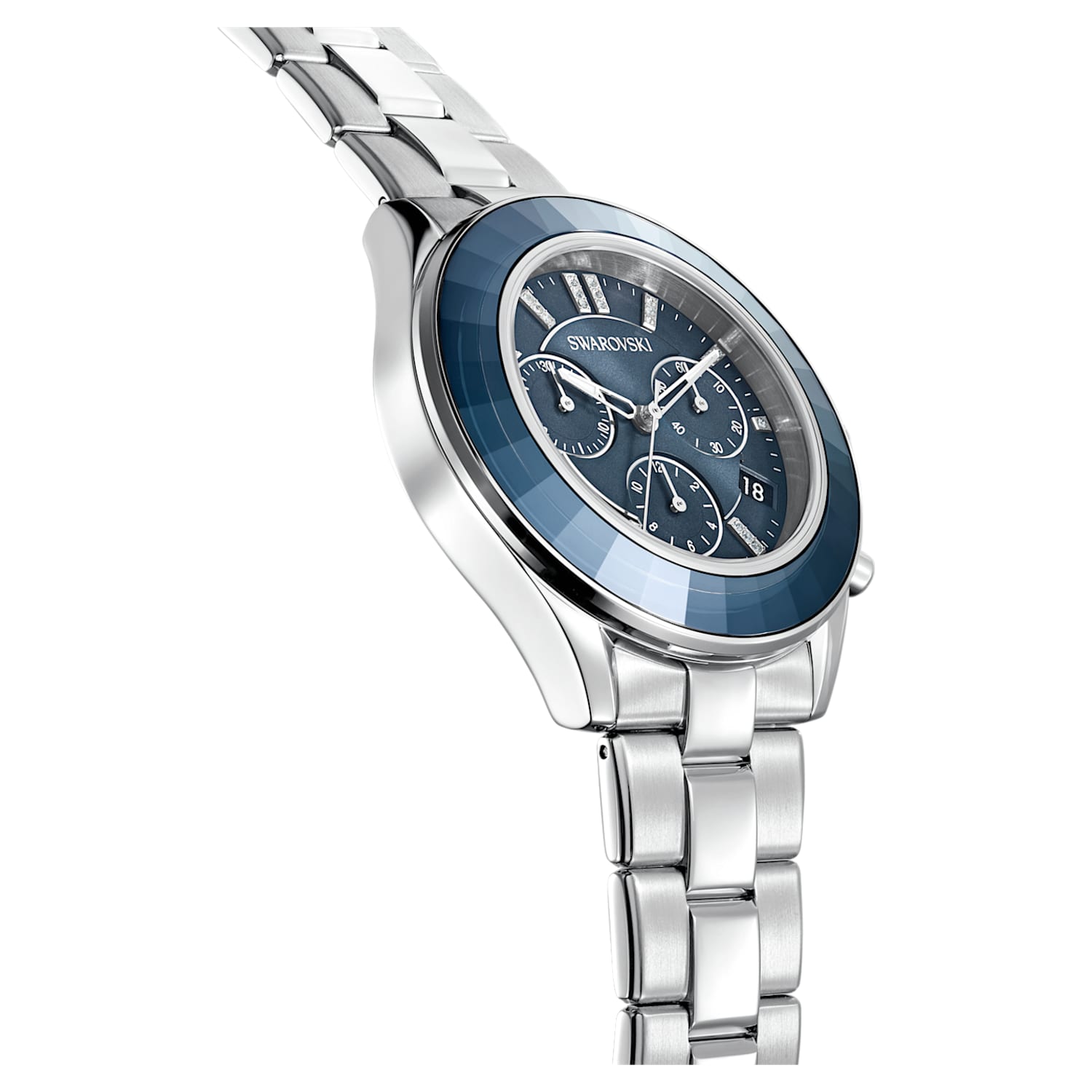 Octea Lux Sport watch, Metal bracelet, Blue, Stainless steel 
