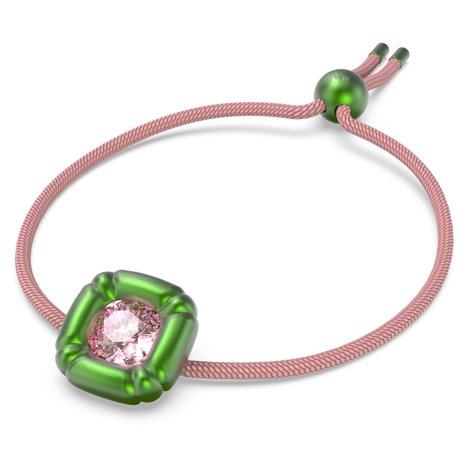 Dulcis bracelet, Cushion cut, Green | Swarovski