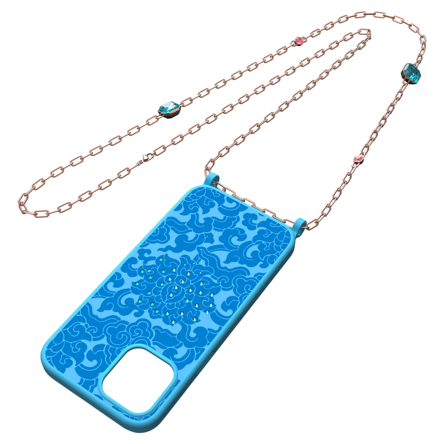 Connexus Smartphone Case Iphone 12 Pro Max Blue Rose Gold Tone Plated Swarovski Com