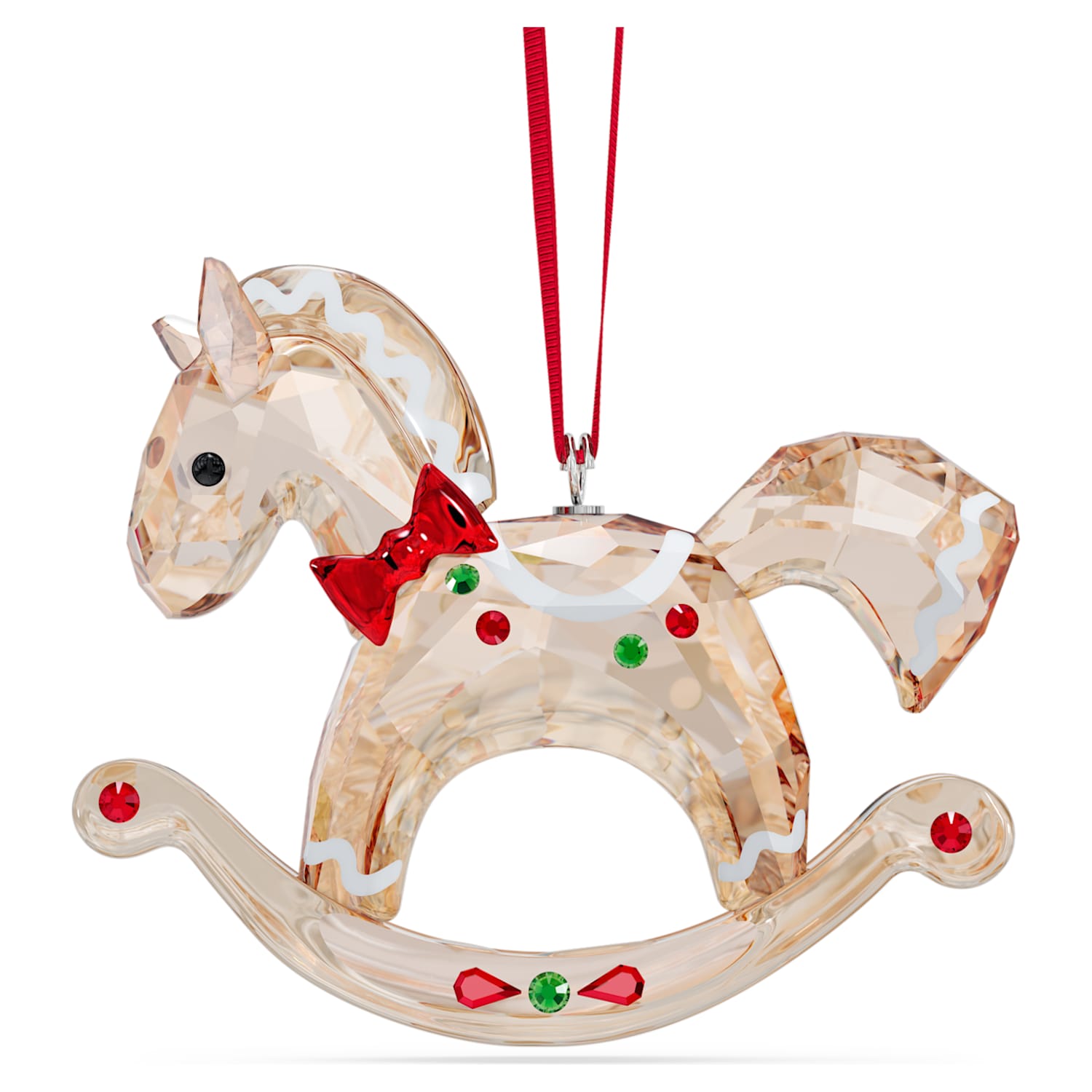 breuk metalen Koreaans Holiday Cheers Ornament Peperkoek Schommelpaard | Swarovski