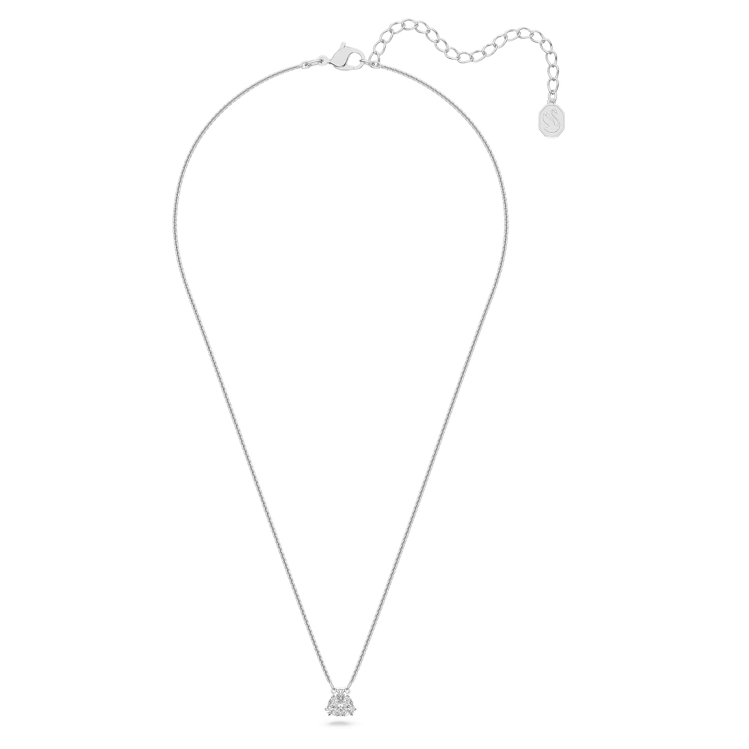 Millenia pendant, Trilliant cut, White, Rhodium plated | Swarovski.com