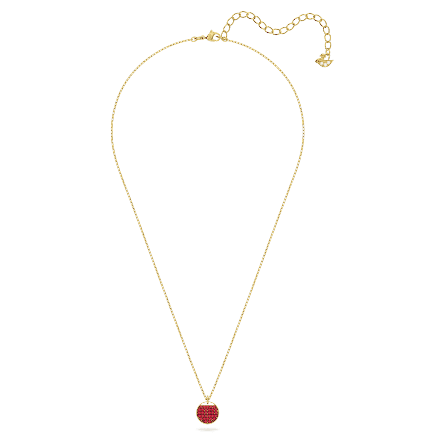 Ginger pendant, Red, Gold-tone plated 