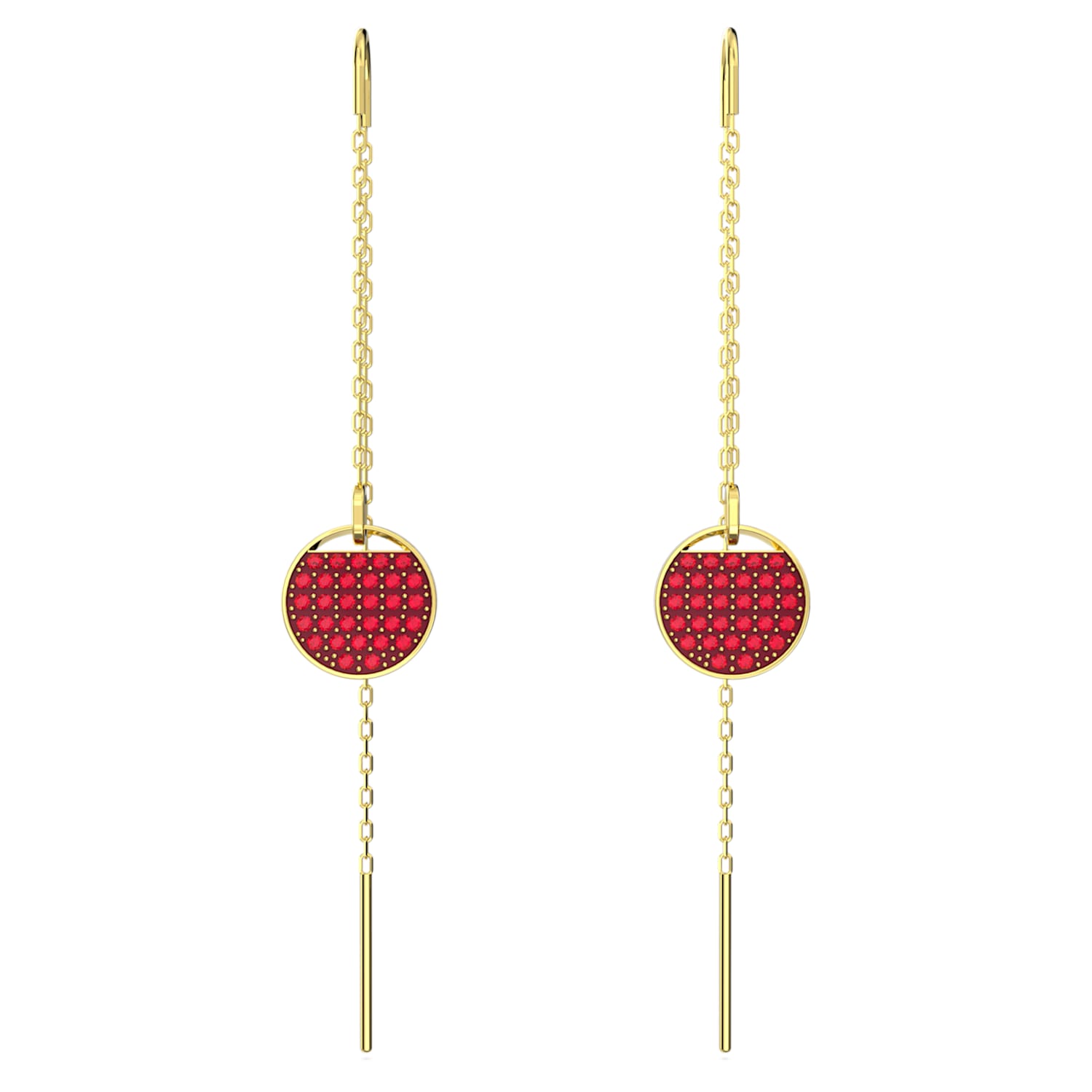 Ginger drop earrings, Gold-tone plated 