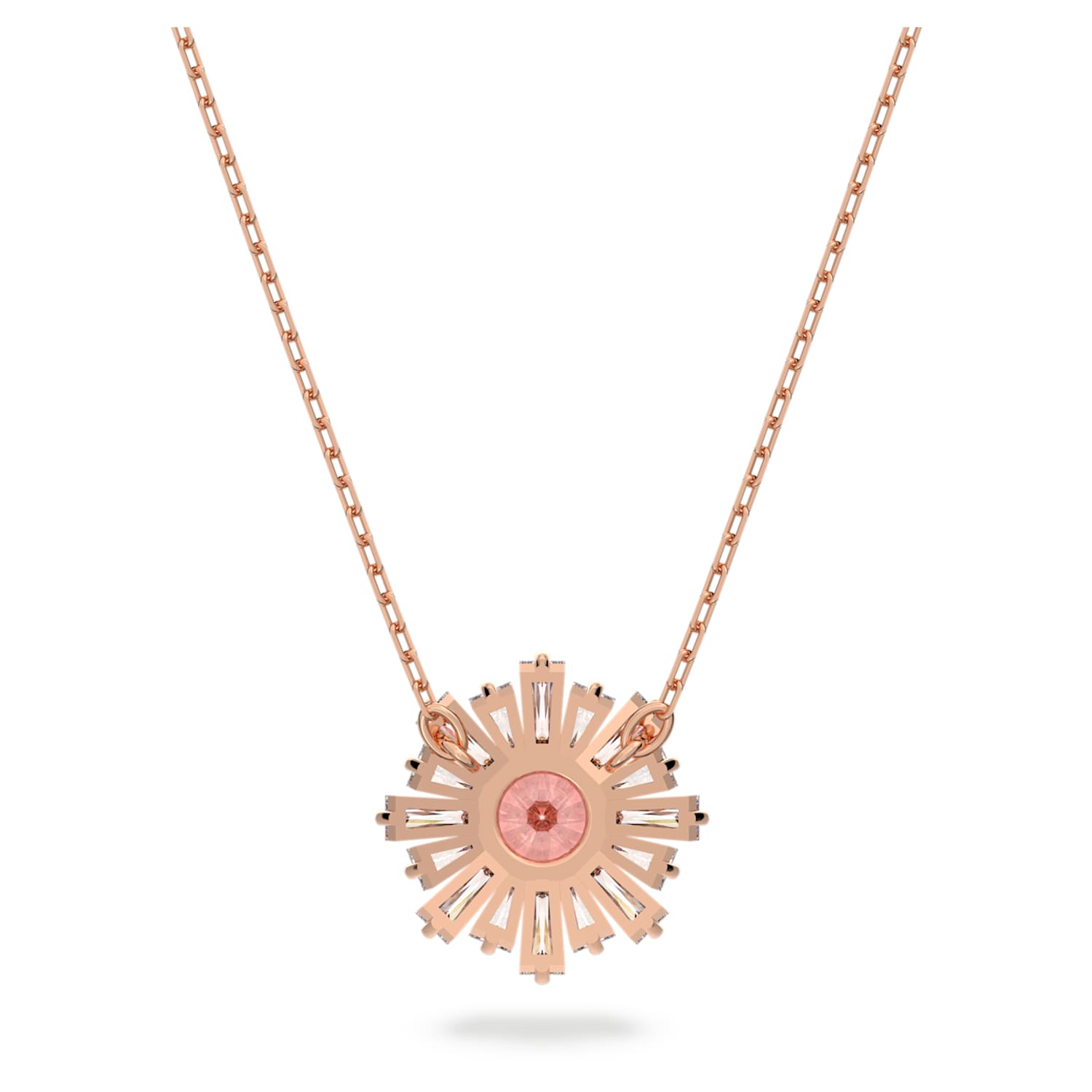 Sunshine pendant, Pink, Rose gold-tone 
