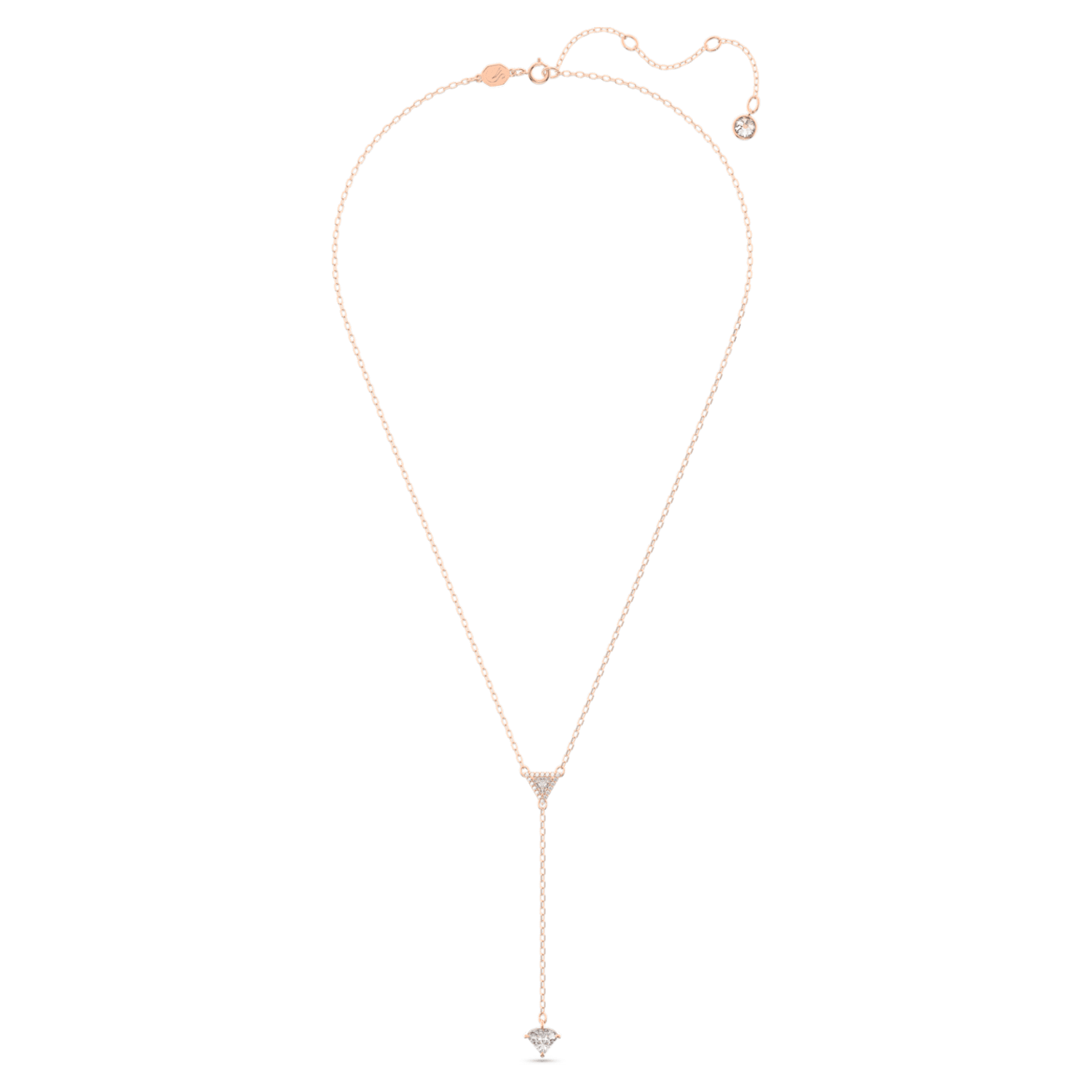 SWAROVSKI Ortyx necklace， Triangle cut， White， Rhodium plated[並行輸入品]  オリジナルブランド ファッション