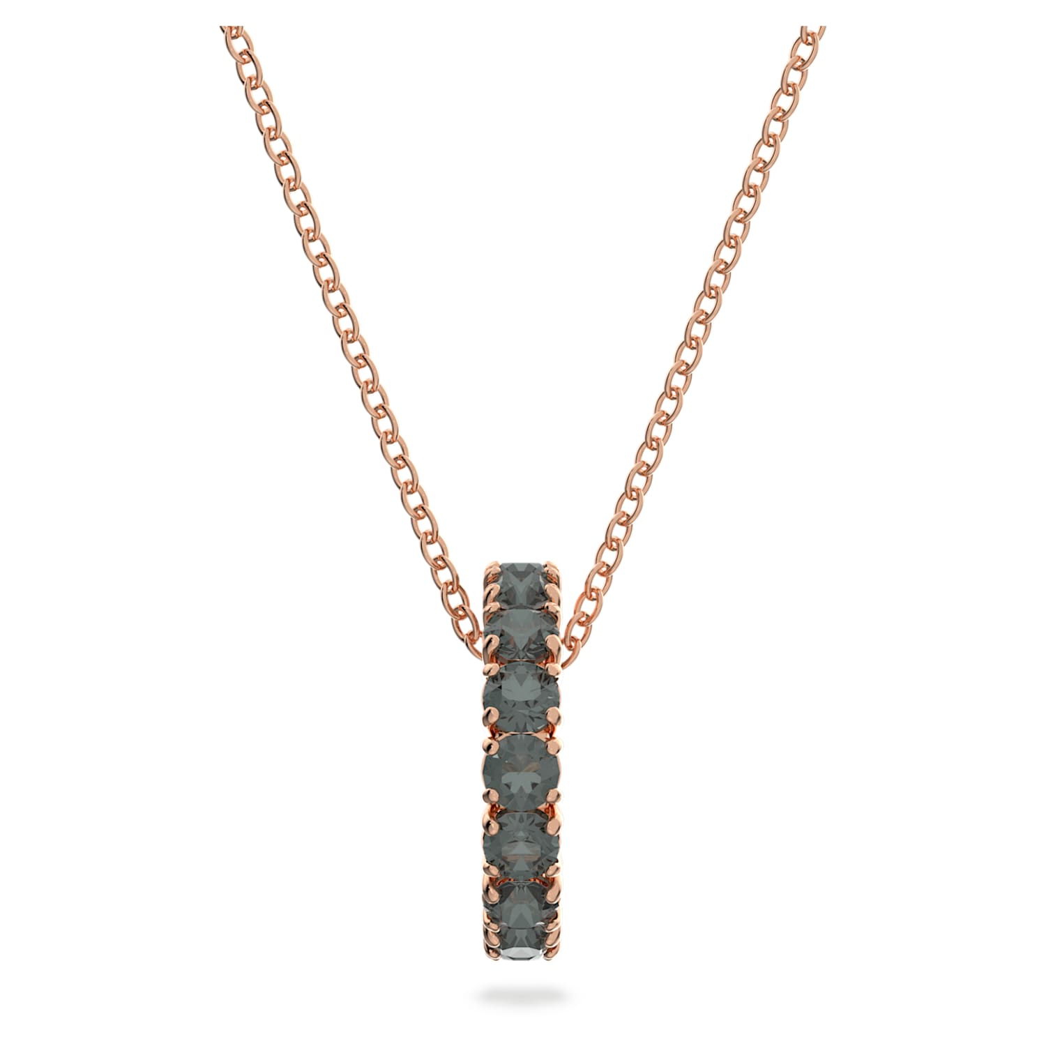 Exalta pendant, Black, Rose gold-tone 