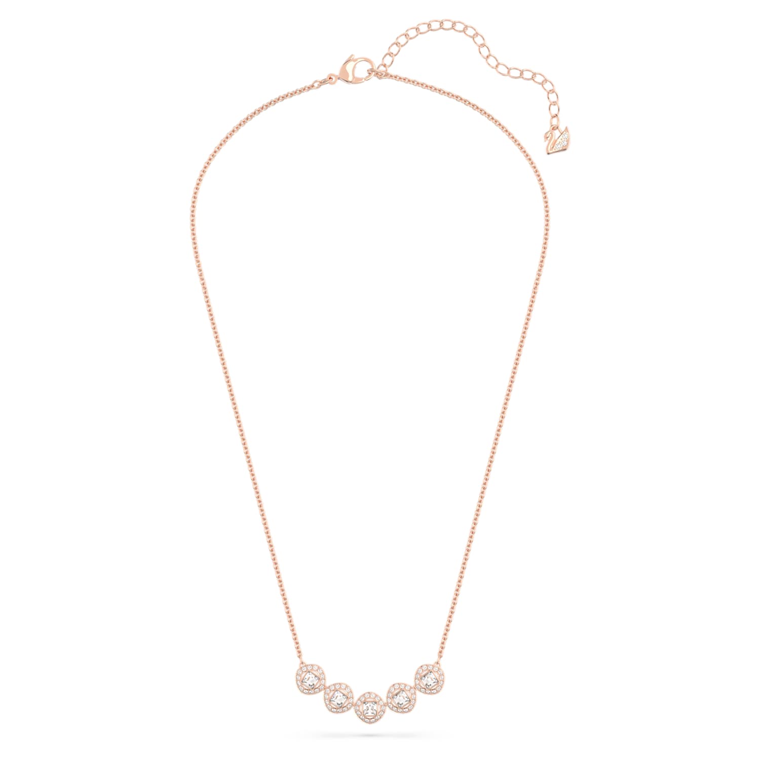 Angelic necklace, Square cut, White 
