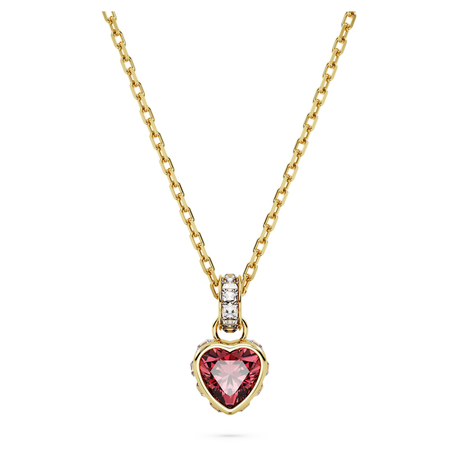 Stilla Heart, Red, Gold-tone plated |