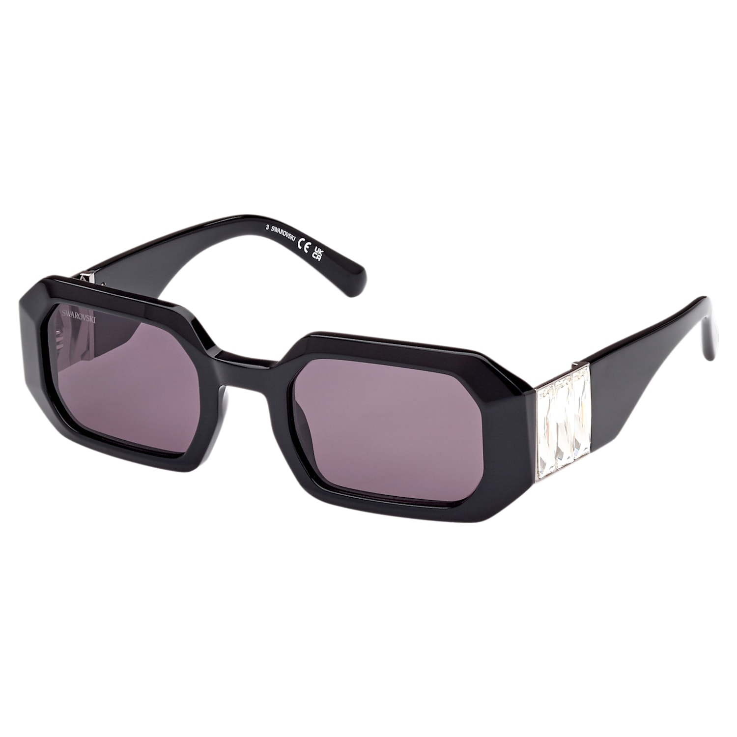 Atticus Badkamer doden Sunglasses, Octagon shape, SK0387 01A, Black | Swarovski