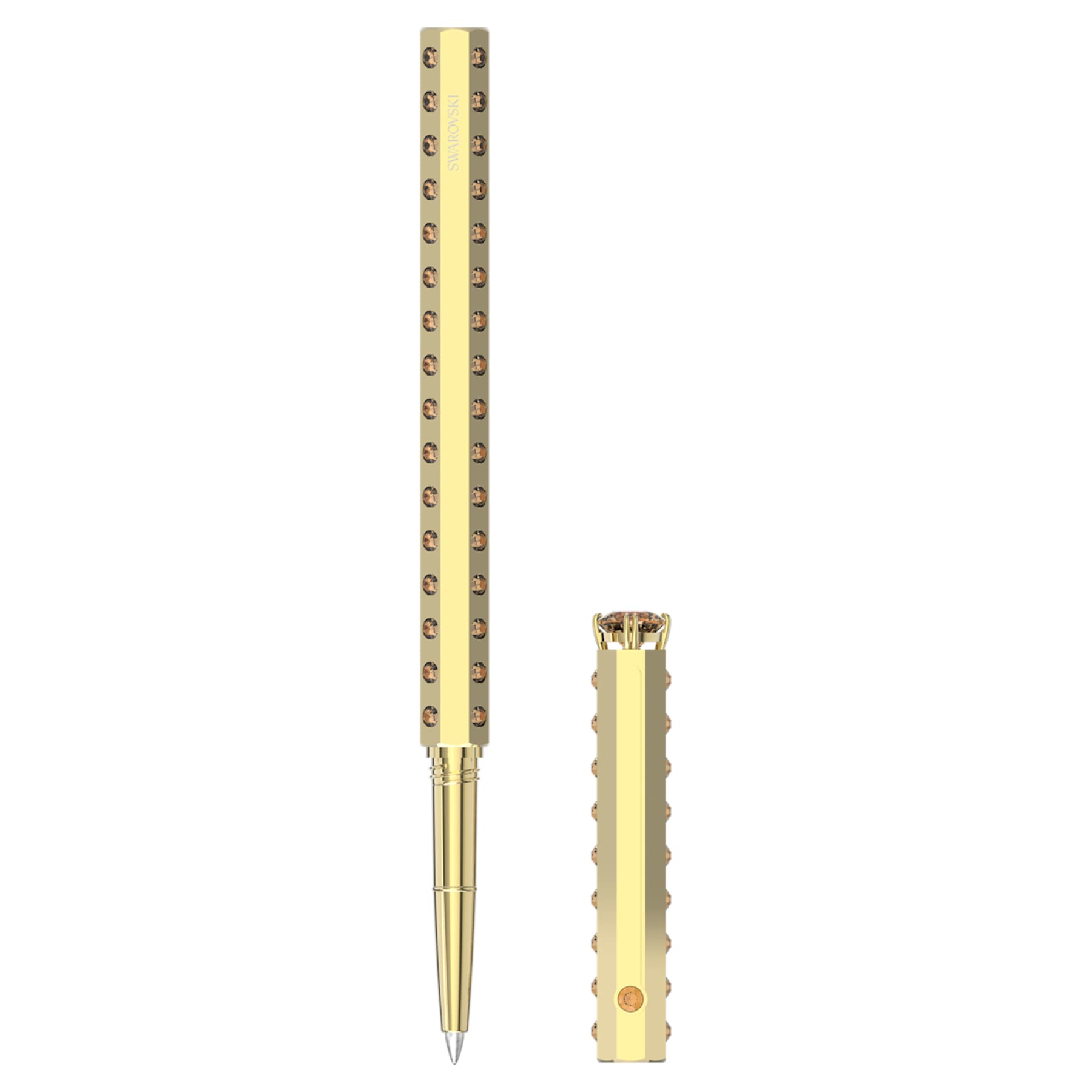 Ballpoint pen, Statement, Yellow, Gold-tone plated | Swarovski Ballpoint pen, Statement, Yellow, Gold-tone plated by SWAROVSKI