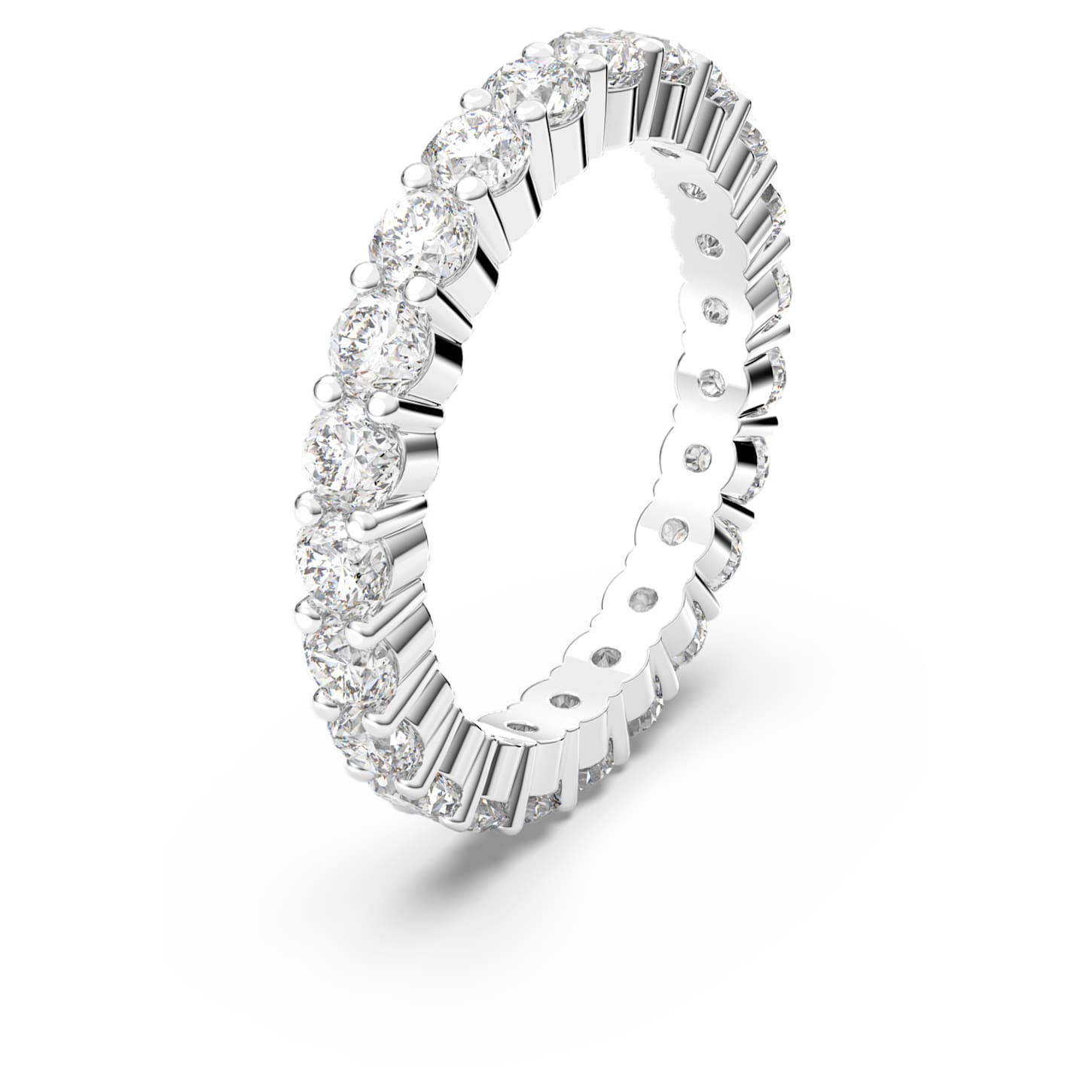 Vittore XL ring, White, Rhodium plated | Swarovski.com