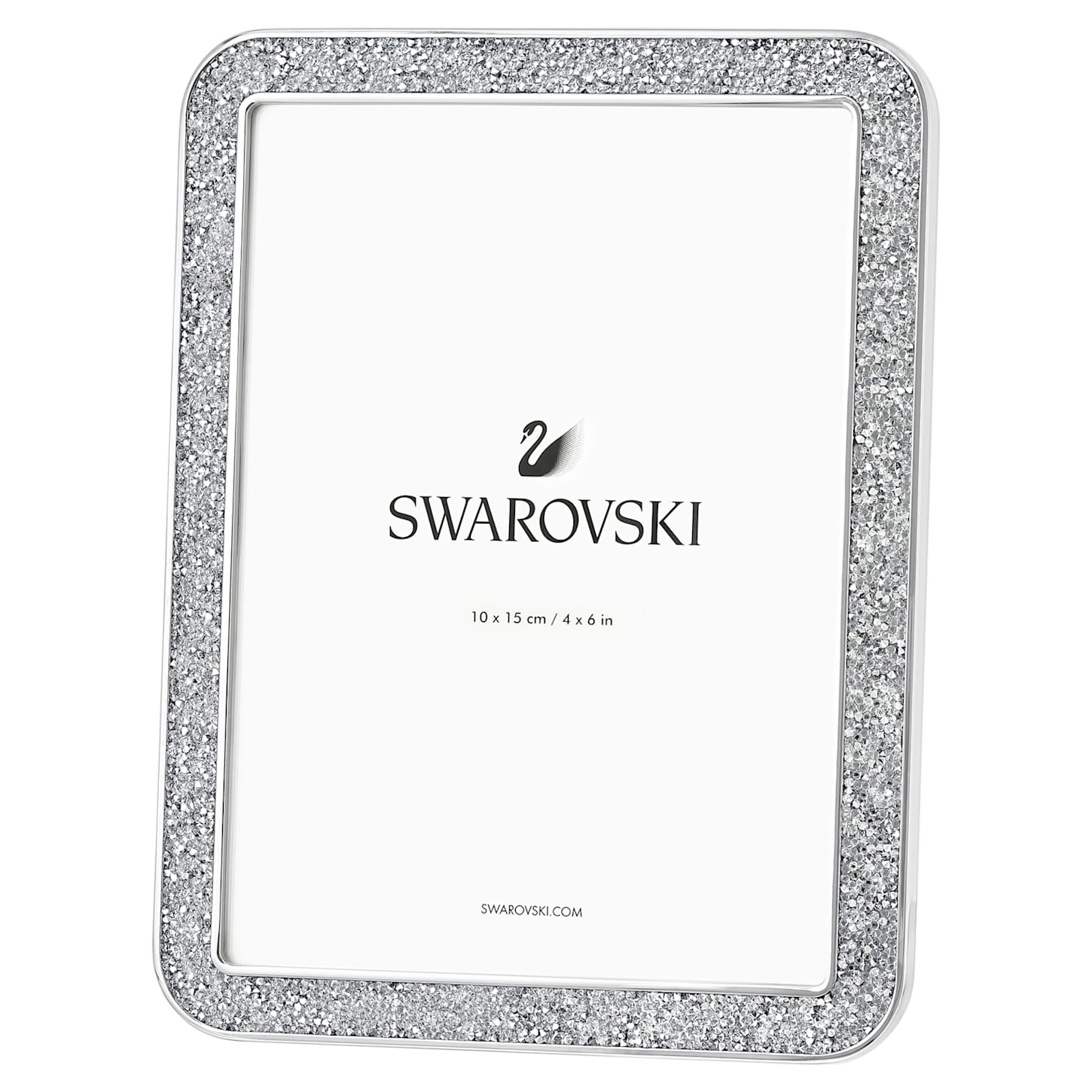 Swarovski フォトフレーム 10 x 15 cm Minera Resim Çerçevesi, Dikdörtgen şekil, Küçük, Gümüş Rengi