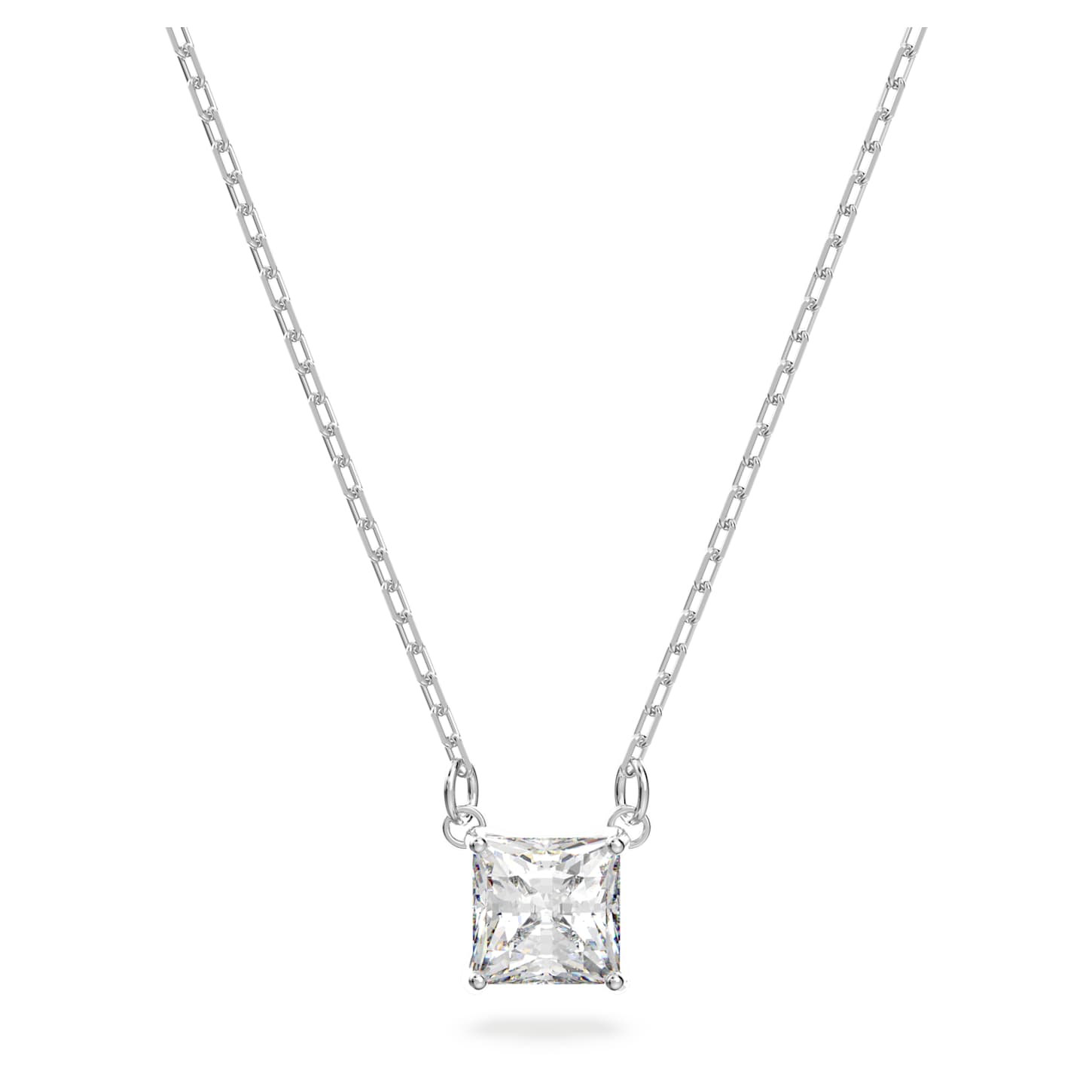 Swarovski nice necklace white rhodium plated clearance