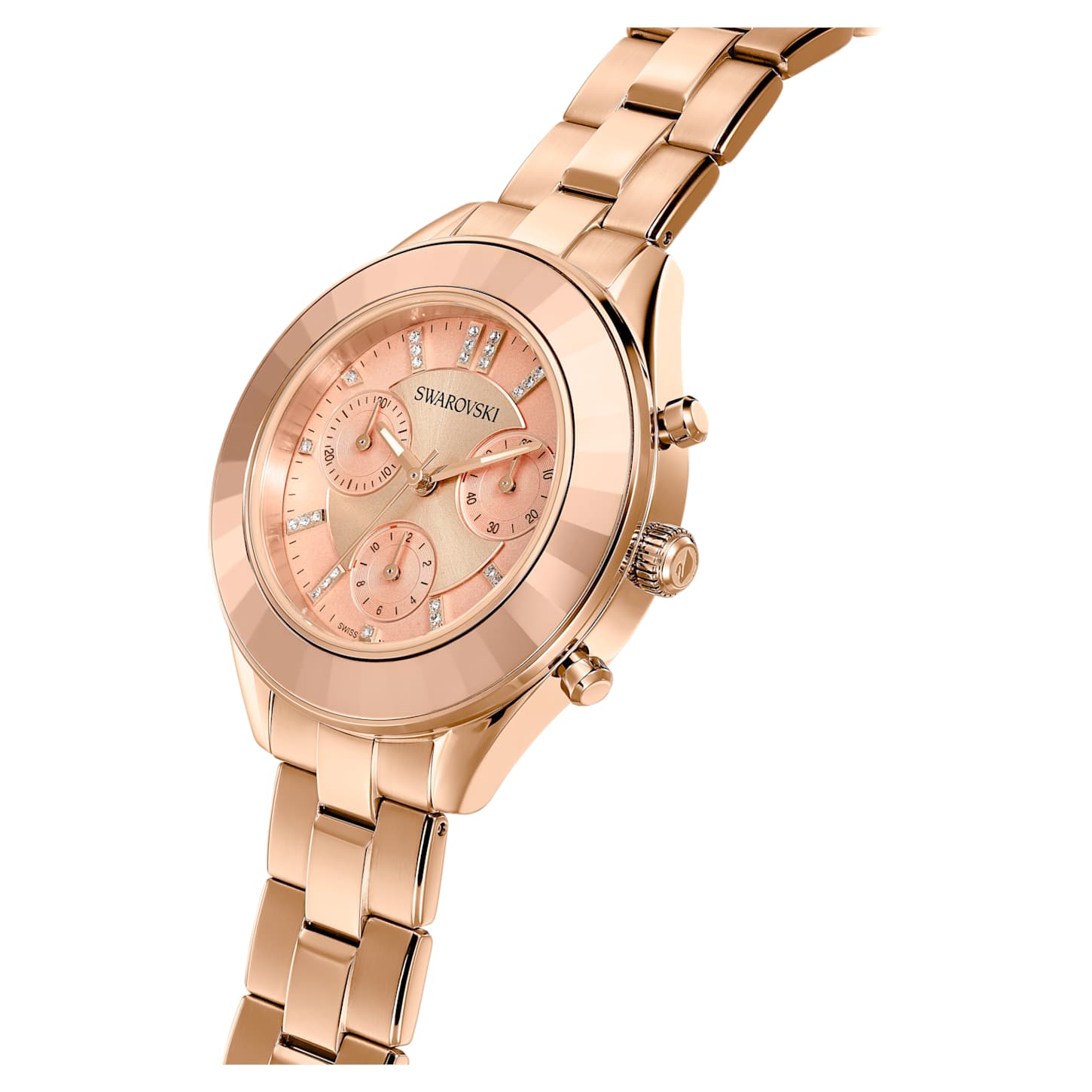 Octea Lux Sport watch, Swiss Made, Metal bracelet, Rose gold tone, Rose goldtone finish