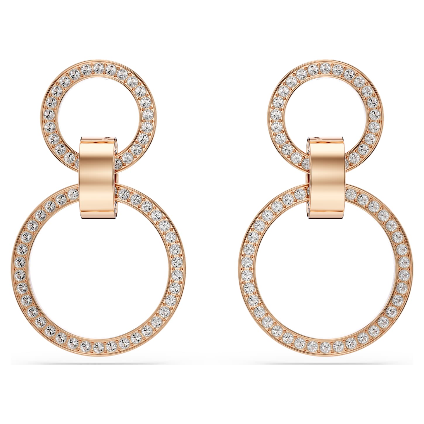 White and rose gold earrings Clearance