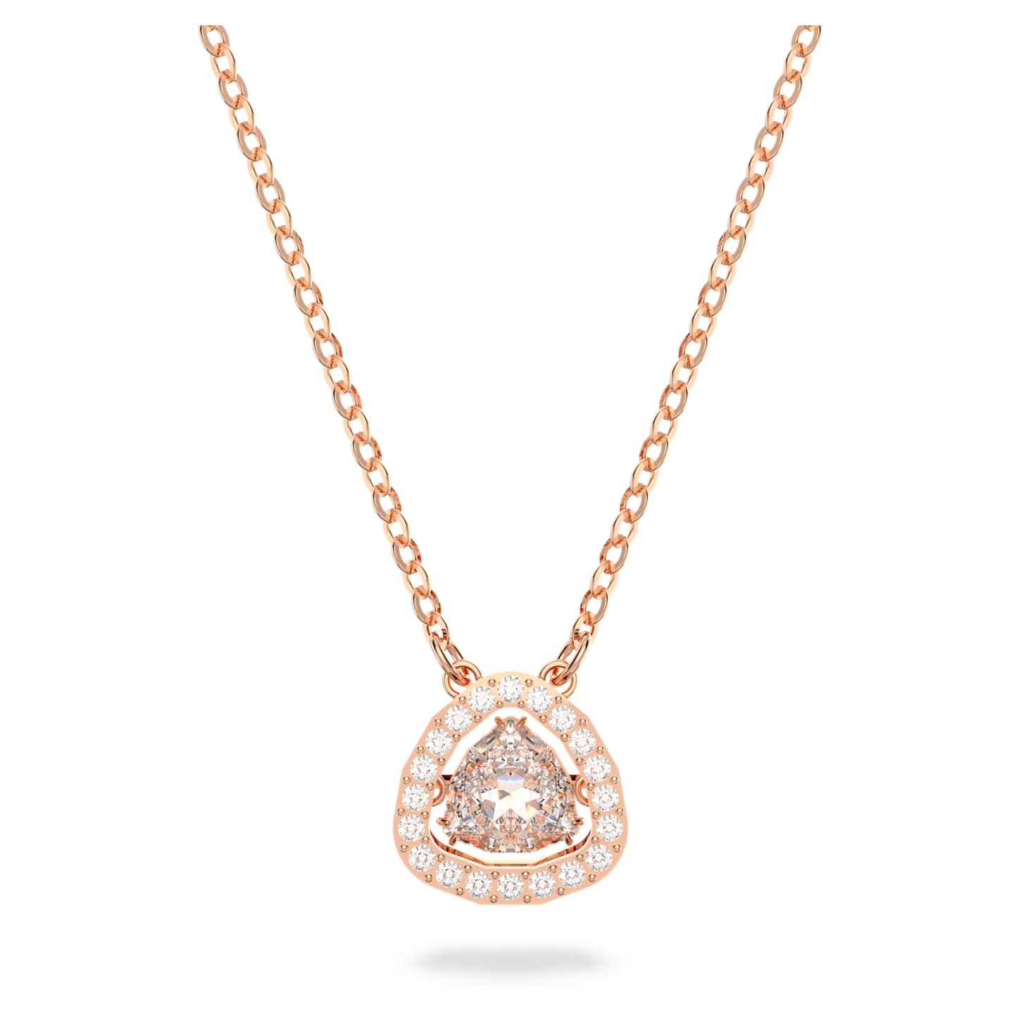 White rose gold necklace clearance