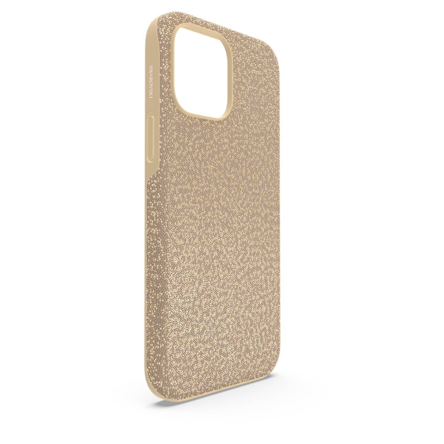 High smartphone case, iPhone® 13 Pro Max, Gold tone Swarovski