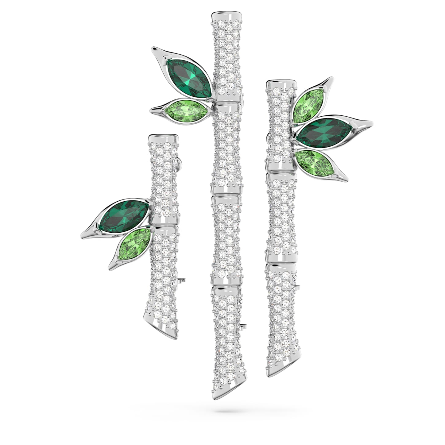 Broche Vintage Années 50-60 En Métal Rhodié Avec Strass - 32x32 Mm, Occasion
