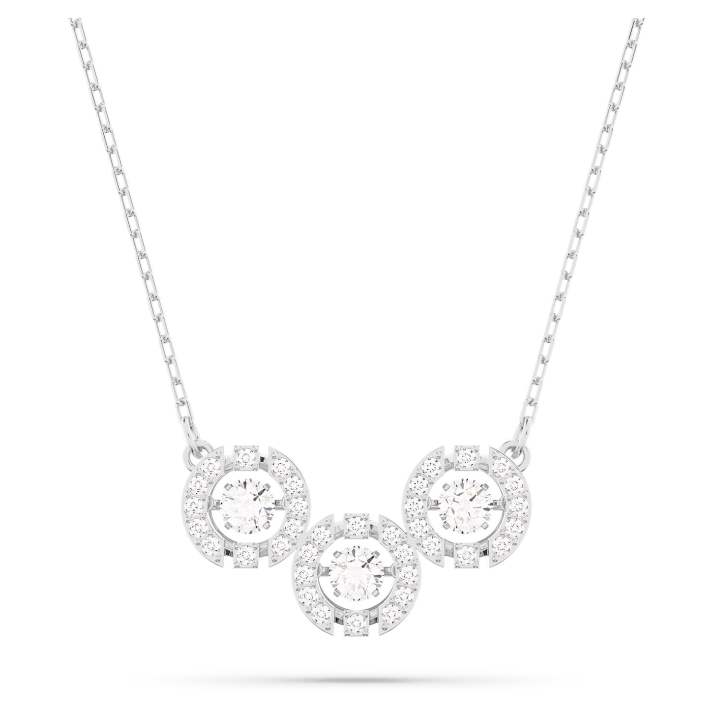 Swarovski nice necklace white rhodium plated clearance