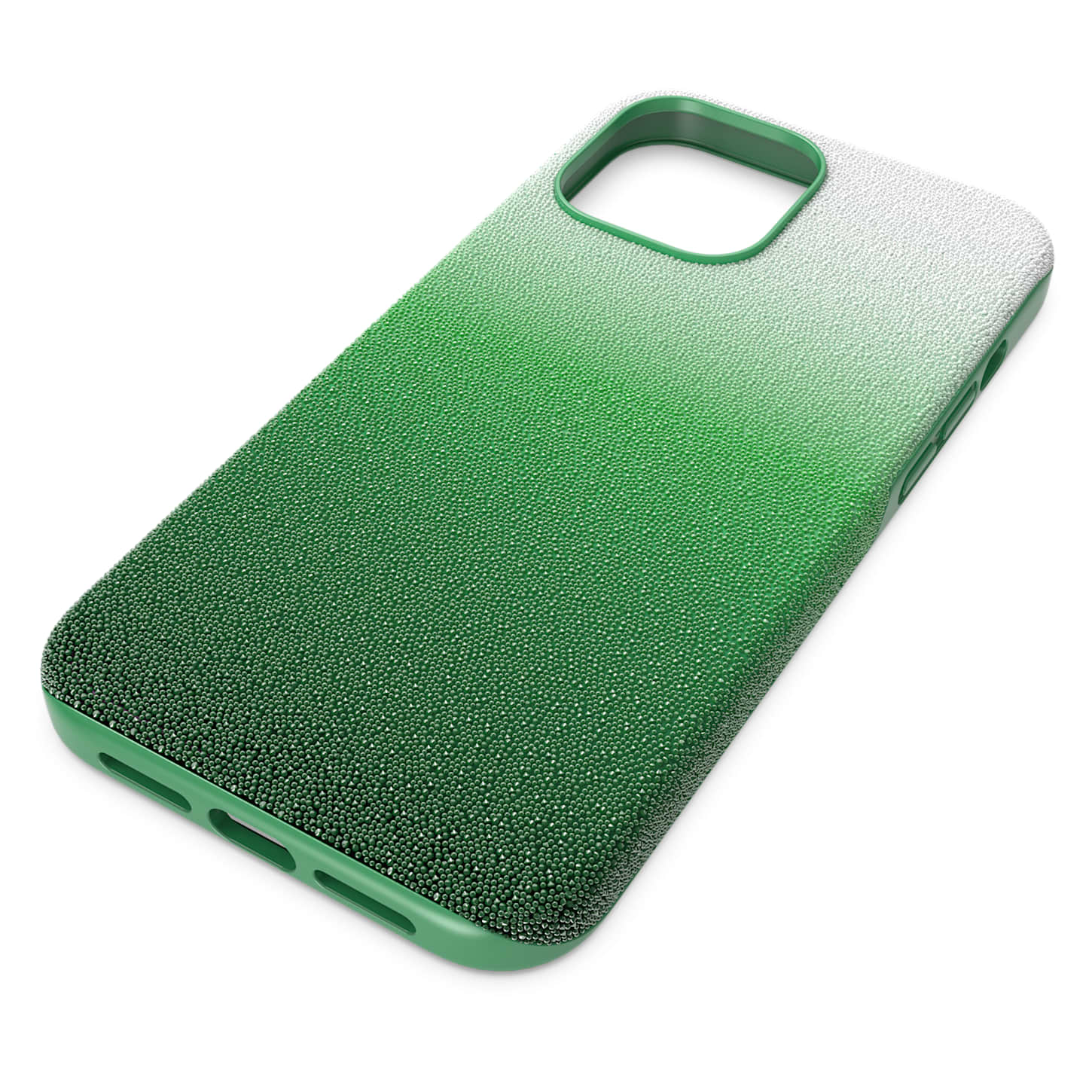 High smartphone case, iPhone® 13 Pro Max, Green Swarovski