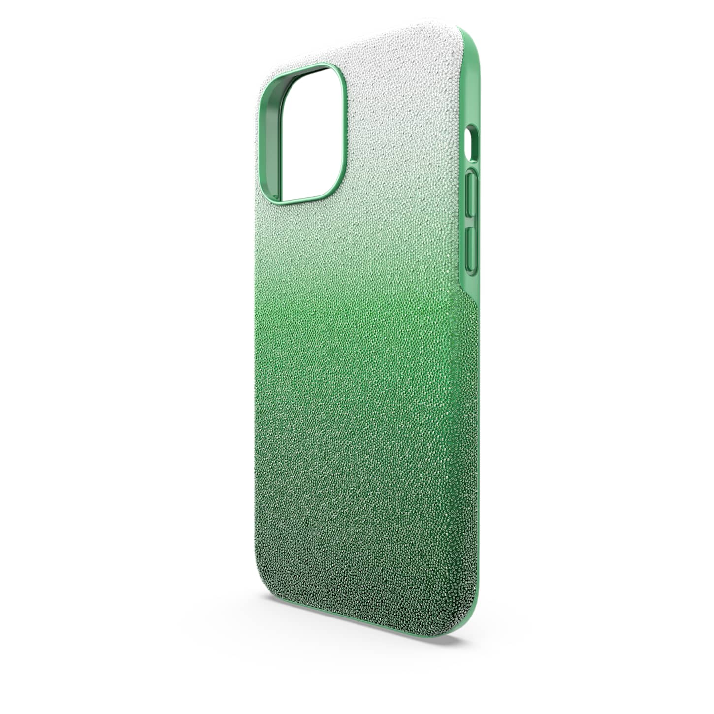 High smartphone case, iPhone® 13 Pro Max, Green Swarovski