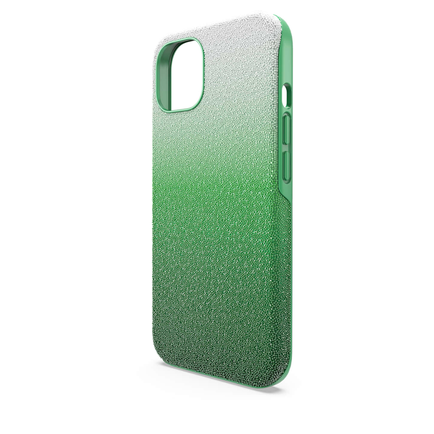 High smartphone case, iPhone® 13, Green Swarovski