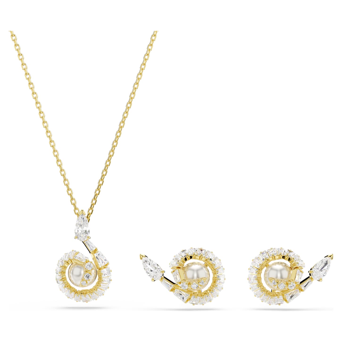 Snake set, Crystal pearl, Mixed cuts, Year of the Snake, White