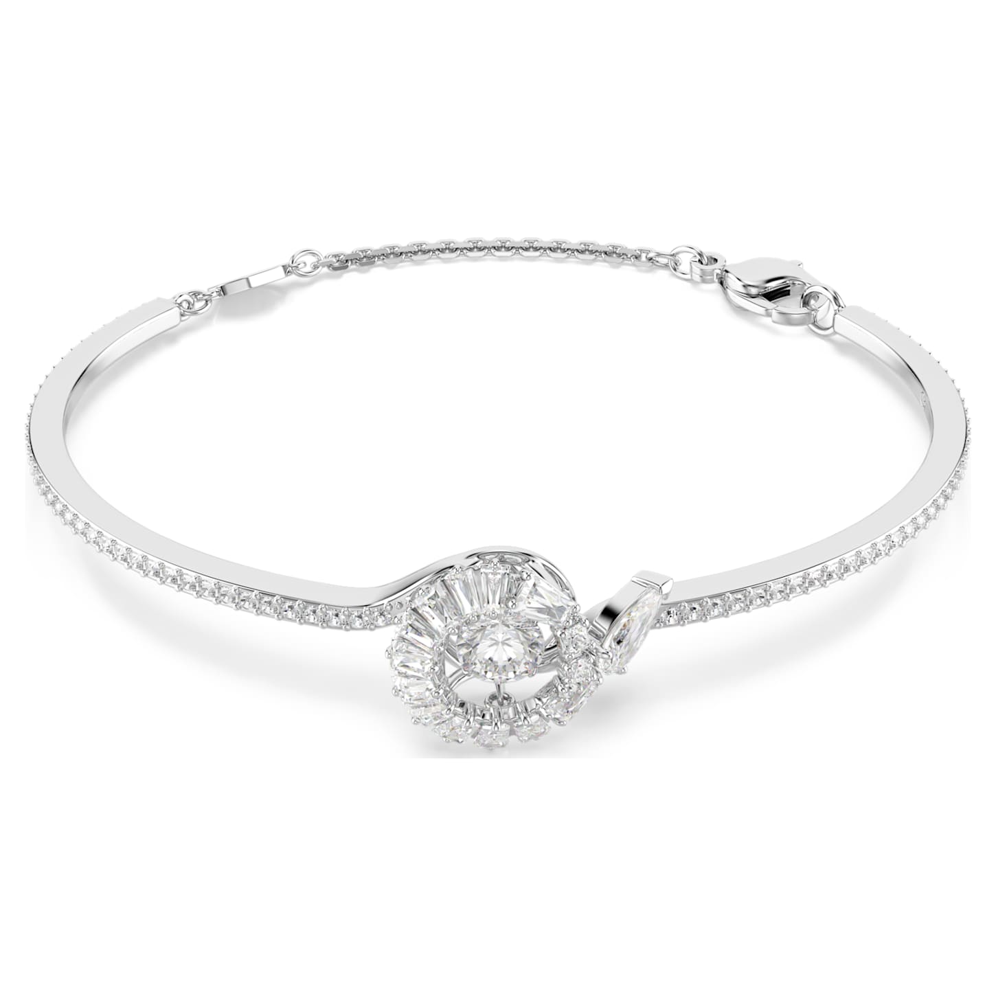 Bracelet Serpentin Strass Blanc - Reflets Argent Sans Nickel | Neuf Avec Étiquettes