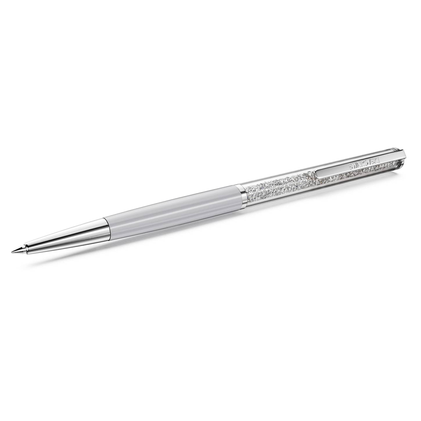 Crystalline ballpoint pen, Grey, Grey lacquered, | Swarovski