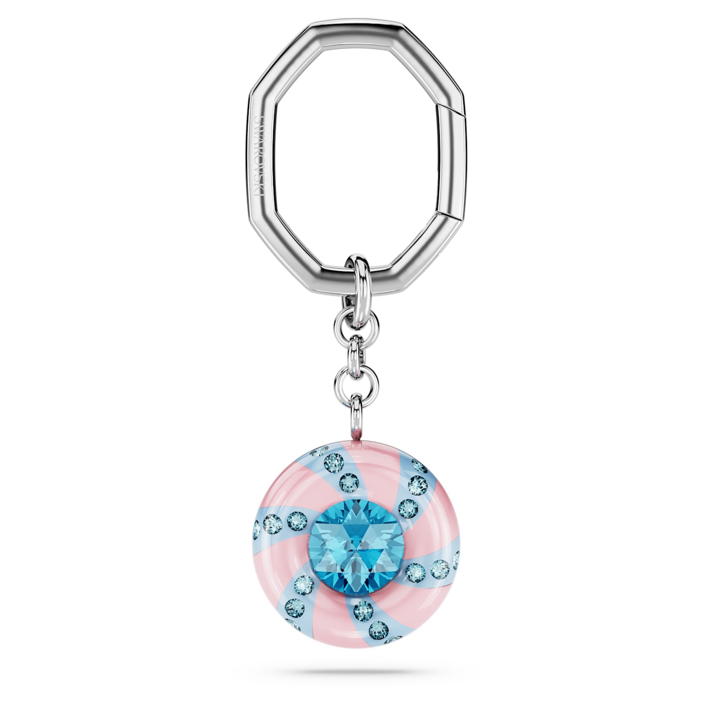 あみ様　Swarovski キーリング クリスタル付き キーリング--ラウンドカット--