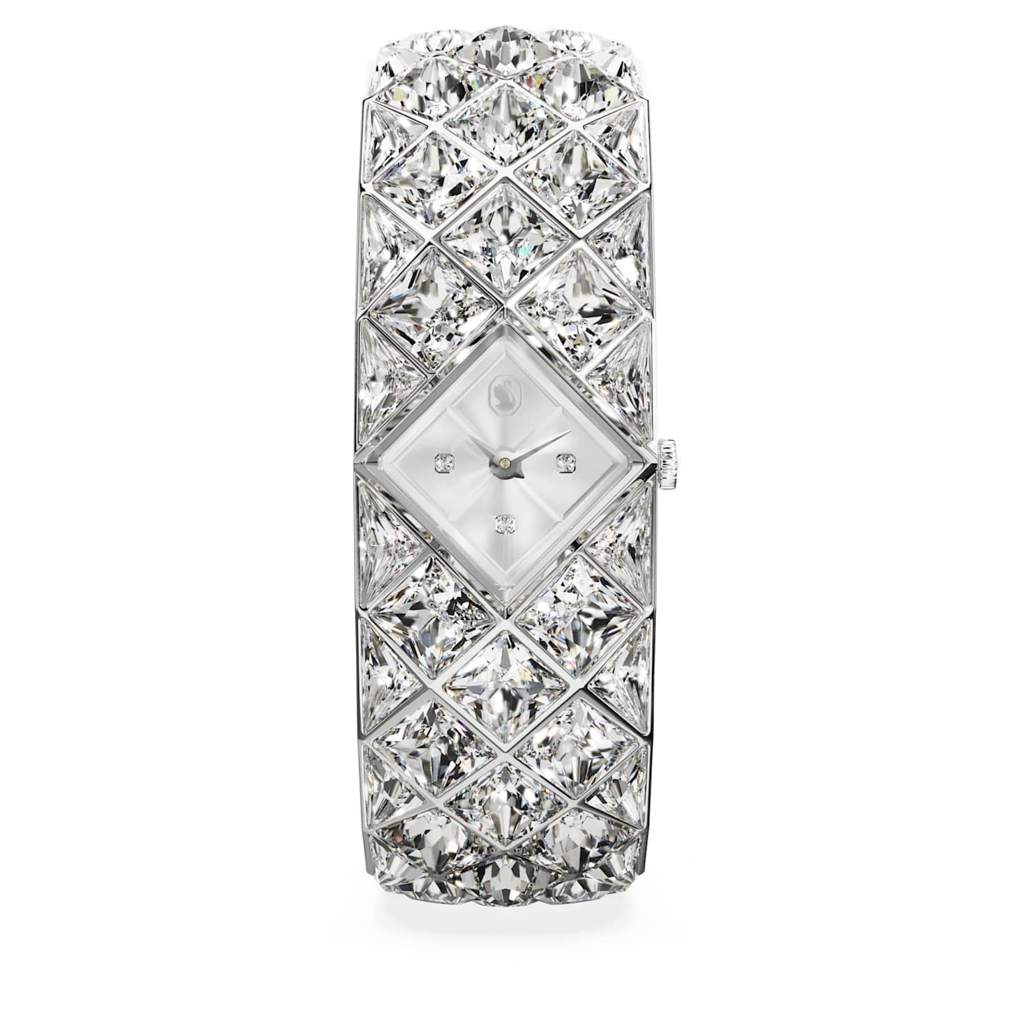 Swarovski Curiosa bangle watch, Crystal bracelet, Silver tone, Stainless steel