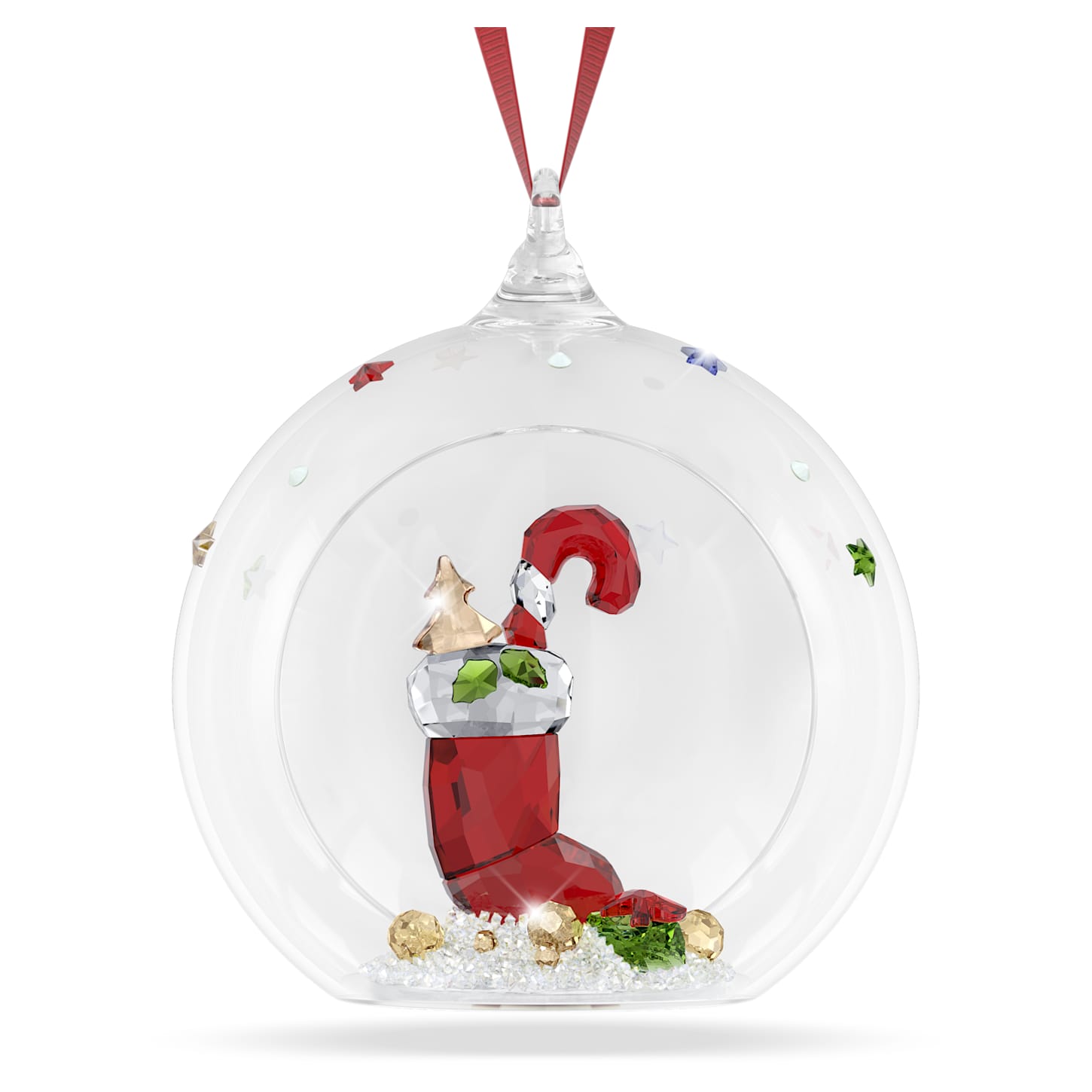 Holiday Cheers 靴下とキャンディー ボール オーナメント, マルチ