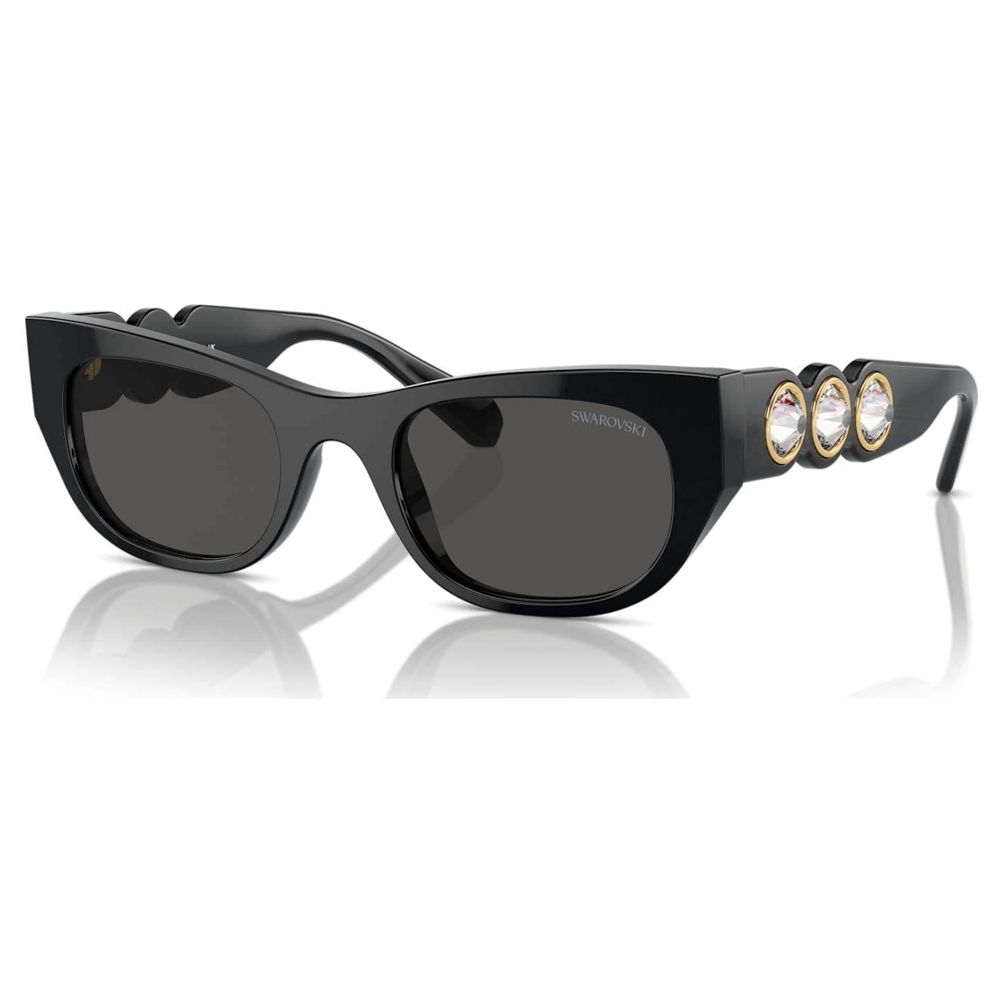 Swarovski SK6022 Sunglasses in Black Swarovski Swarovski Sunglasses in Black | Target Optical main image 3
