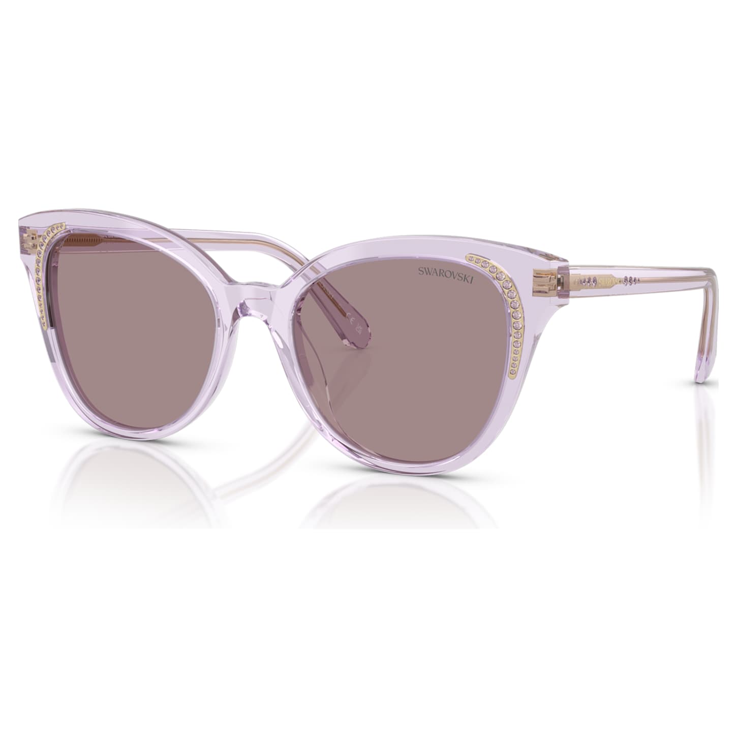 Sunglasses, Butterfly shape, SK6031, Purple | Swarovski